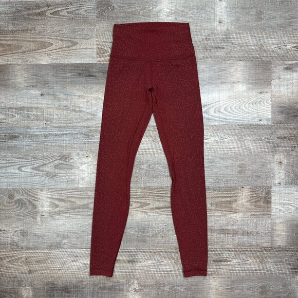 Lululemon Align Pant 28" *Engineer Print City Camo Chianti Multi Align Pant Sz 4 - Picture 1 of 9